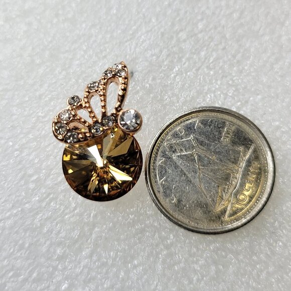 Butterfly Crystal Small Earrings - Picture 7 of 7